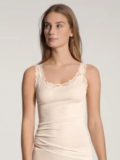 Calida Richesse Lace Top Ohne Arm, Wolle & Seide