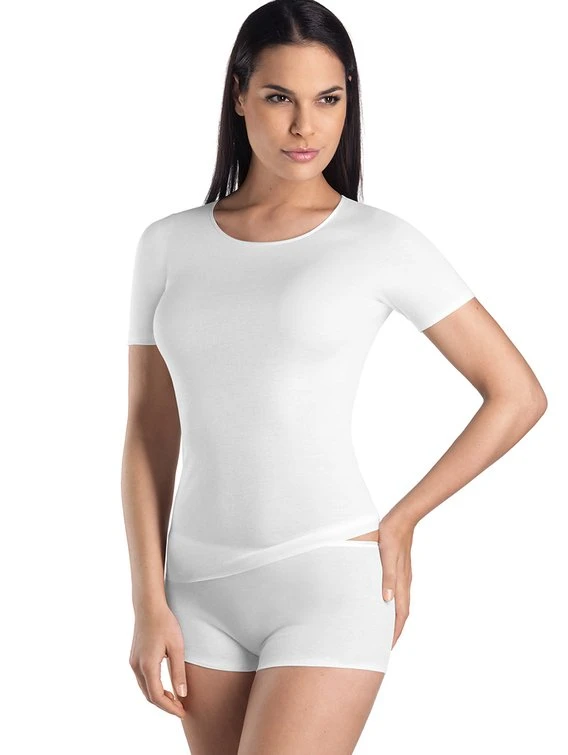 HANRO Cotton Seamless Kurzarm-Shirt – Bild 2