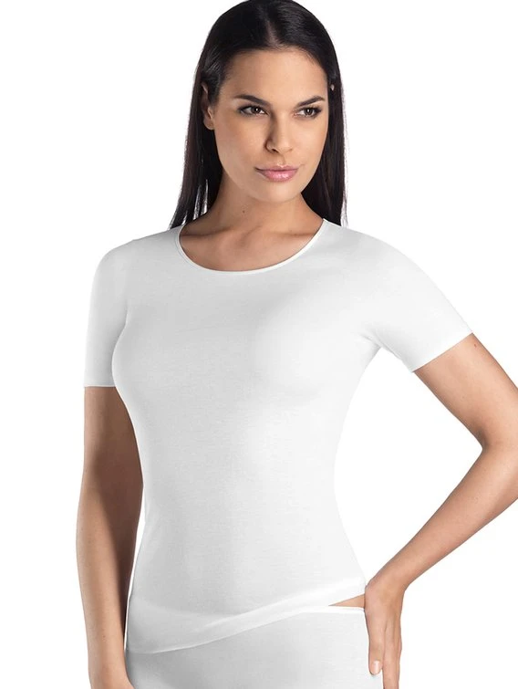 HANRO Cotton Seamless Kurzarm-Shirt