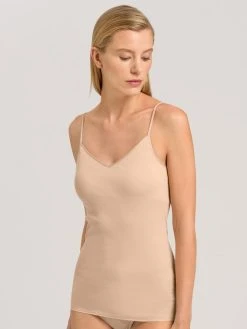 HANRO Cotton Seamless Spaghetti-Top Mit Cups