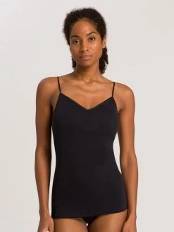 HANRO Cotton Seamless Spaghetti-Top Mit Cups