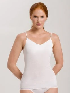 HANRO Cotton Seamless Spaghetti-Top Mit Cups