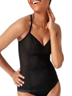 ITEM M6 All Mesh Spaghetti-Top Mit Shaping-Effekt